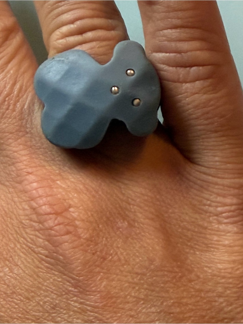 Tous Blue Bear Rubber Ring - Size 6